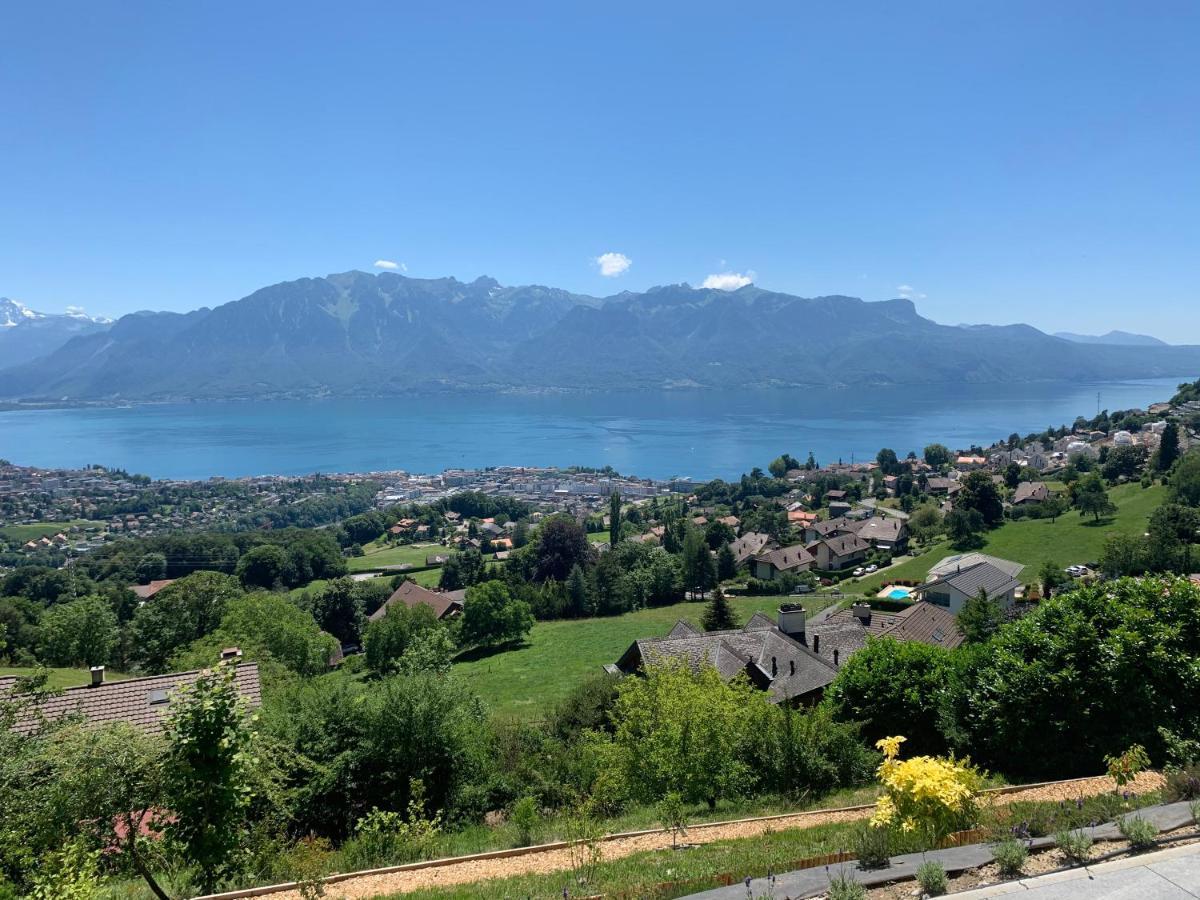 Appartement Moderne Avec Vue Panoramique A Jongny Proche De Montreux Dış mekan fotoğraf