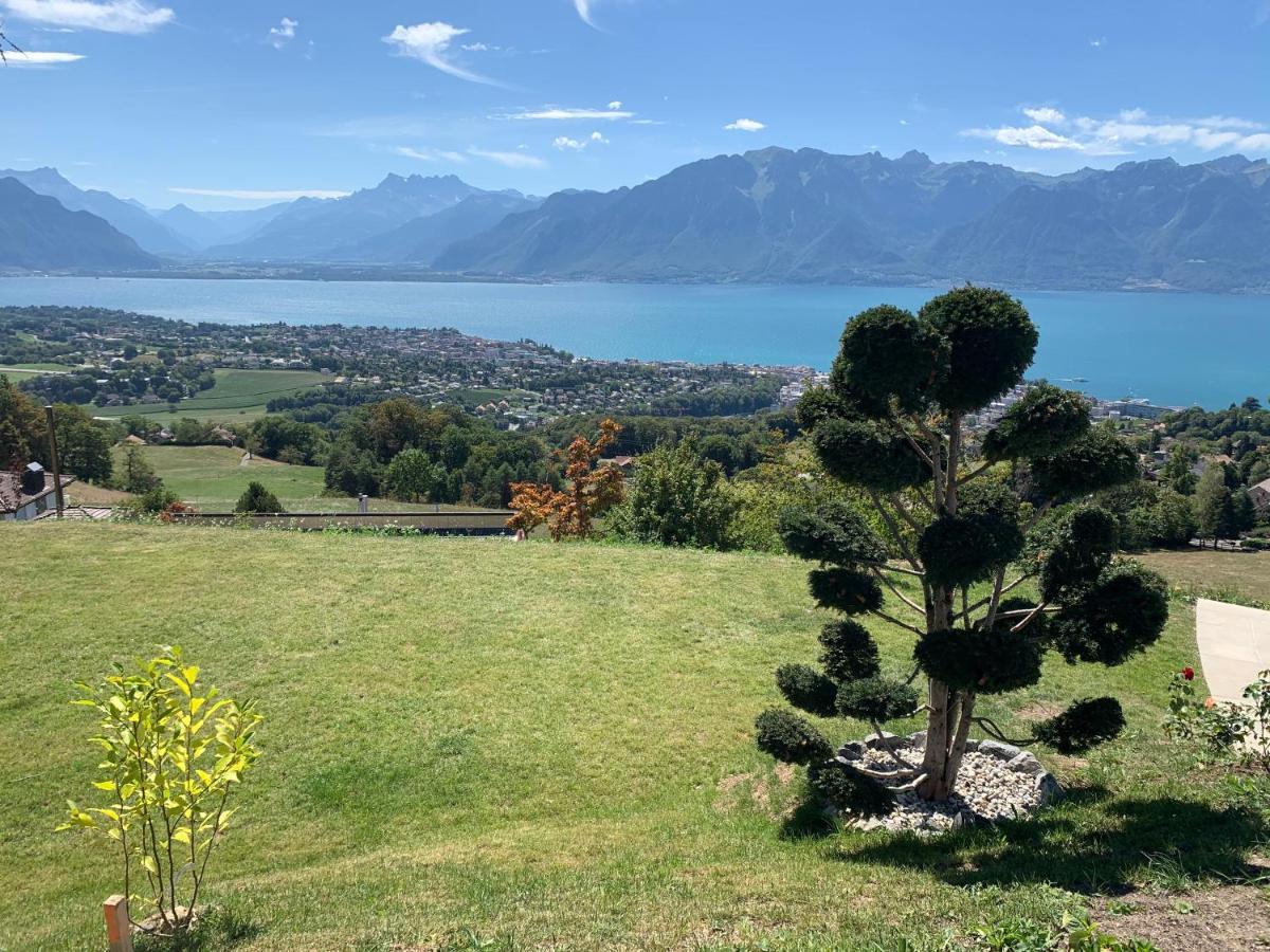Appartement Moderne Avec Vue Panoramique A Jongny Proche De Montreux Dış mekan fotoğraf