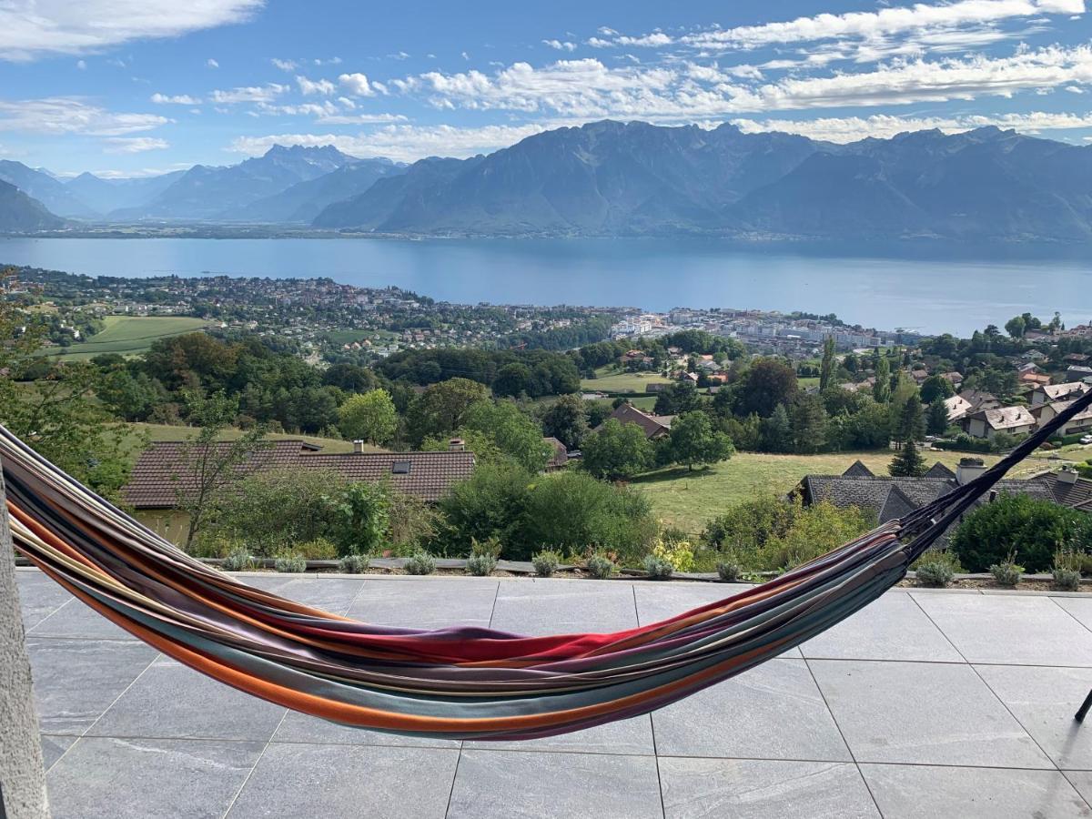 Appartement Moderne Avec Vue Panoramique A Jongny Proche De Montreux Dış mekan fotoğraf