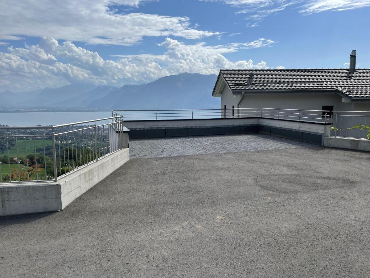 Appartement Moderne Avec Vue Panoramique A Jongny Proche De Montreux Dış mekan fotoğraf